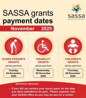 SASSA grant payment dates