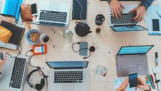 internships laptops working table
