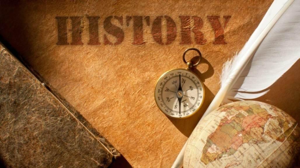 History word and a compass