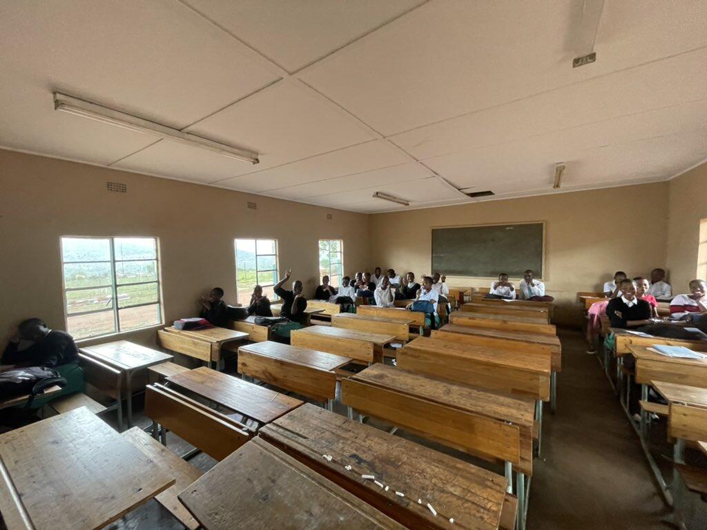 Matriculants visit their school to pick their statement of results 