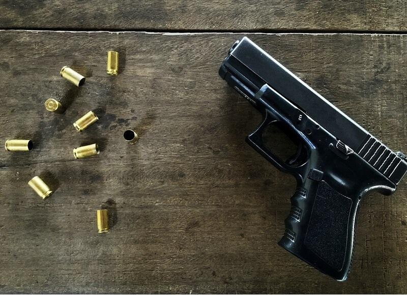 Guns and bullet used during the murder of a teacher in KZN