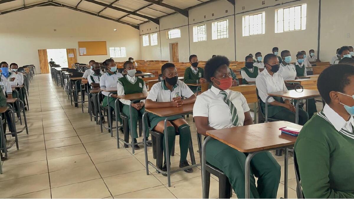Learners in class during a school day