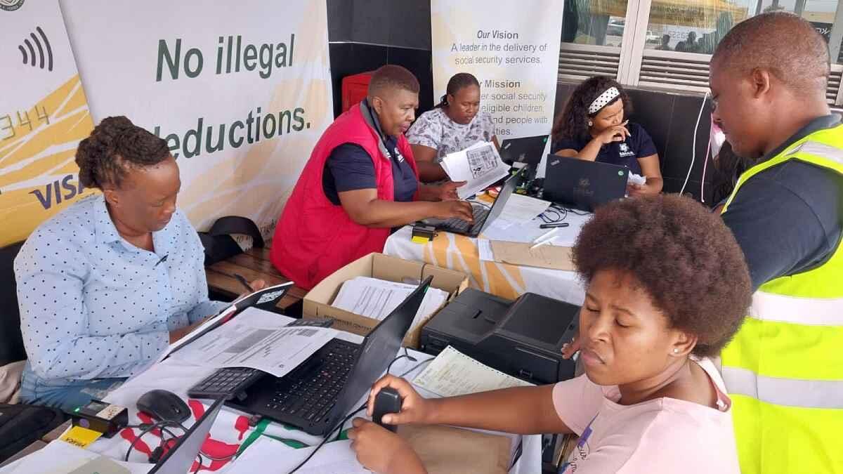 Sassa staff members processing grant payment