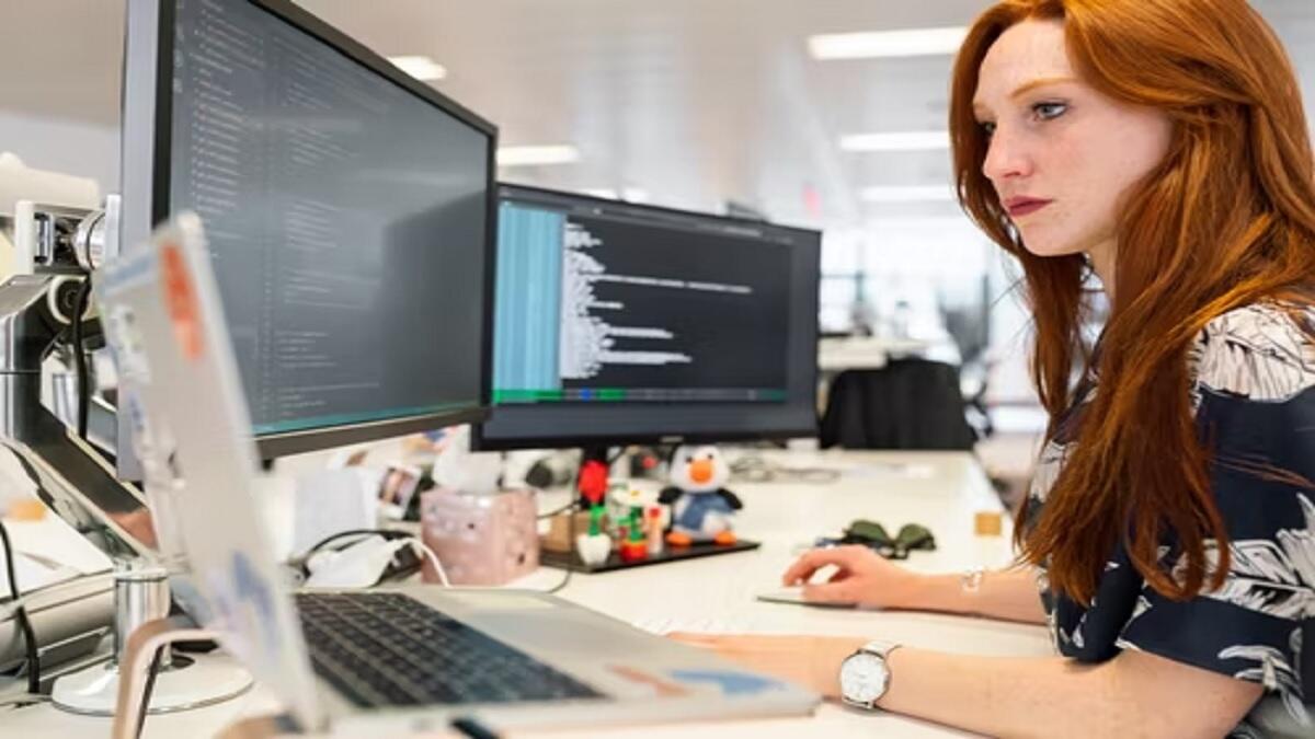 An IT professional hard at work.
