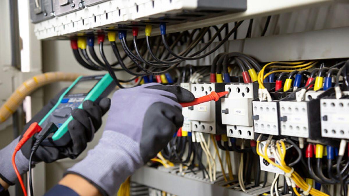 An electrical engineer at work.