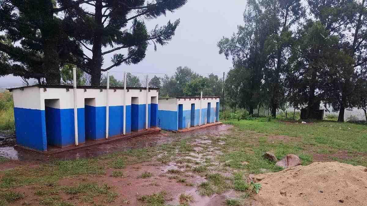 Pit toilets at a school in Limpopo
