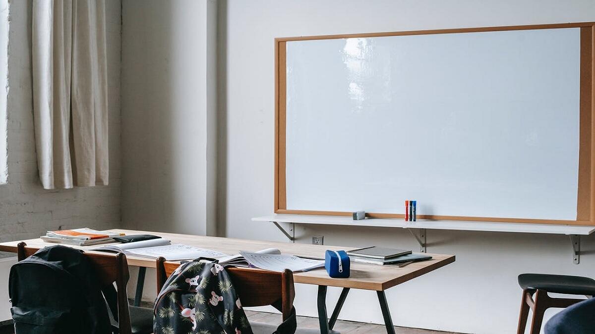 Empty classroom as new changes to be applied to curriculum
