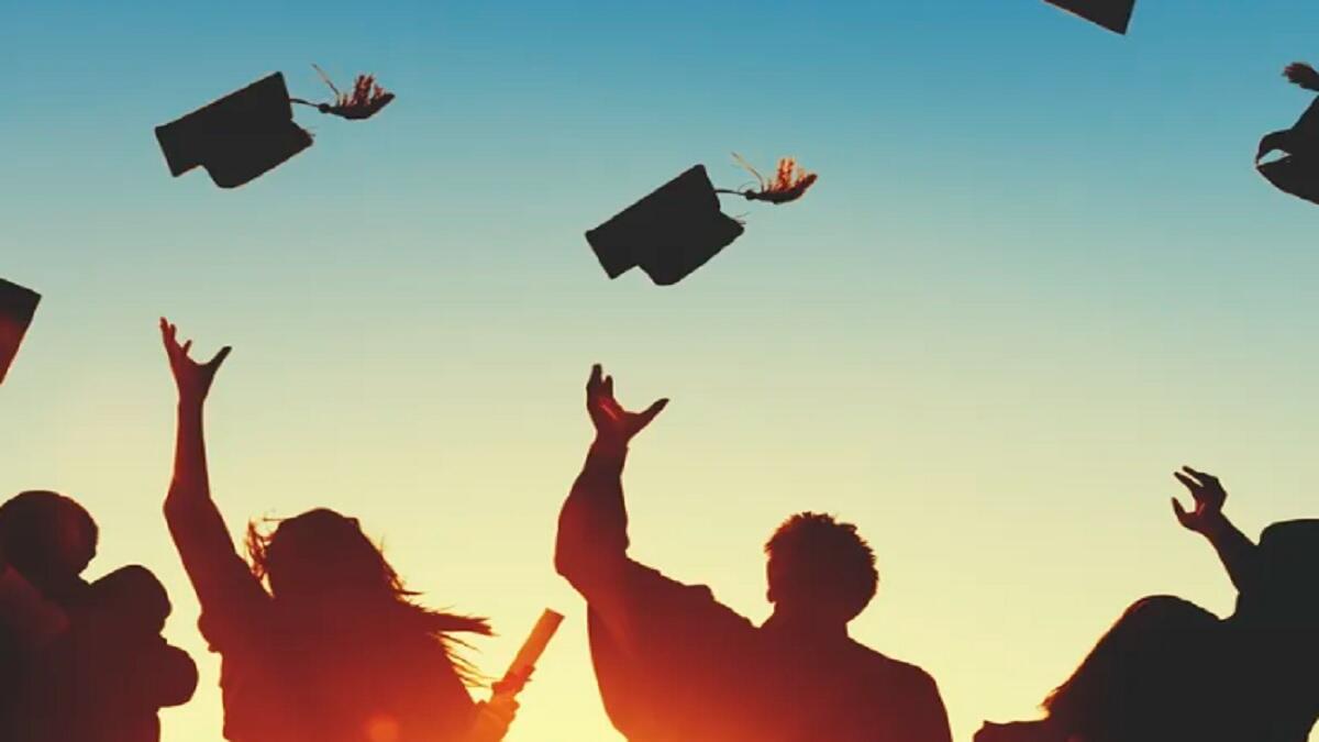 Postgraduate students at their graduation 