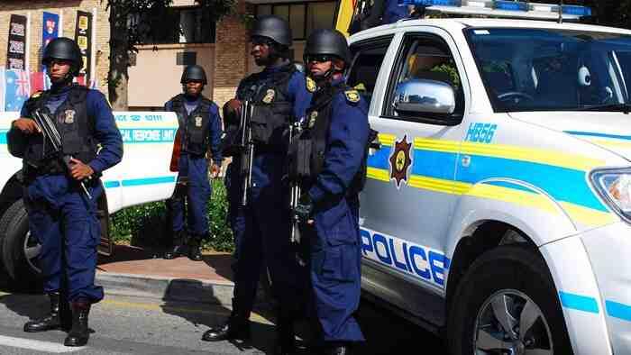 SAPS Officers who have been enlisted to stop campus protests