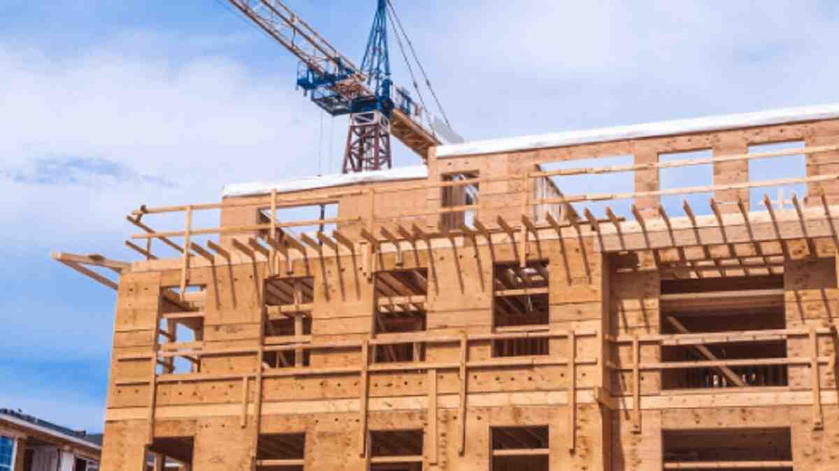 A student residence in the process of being built