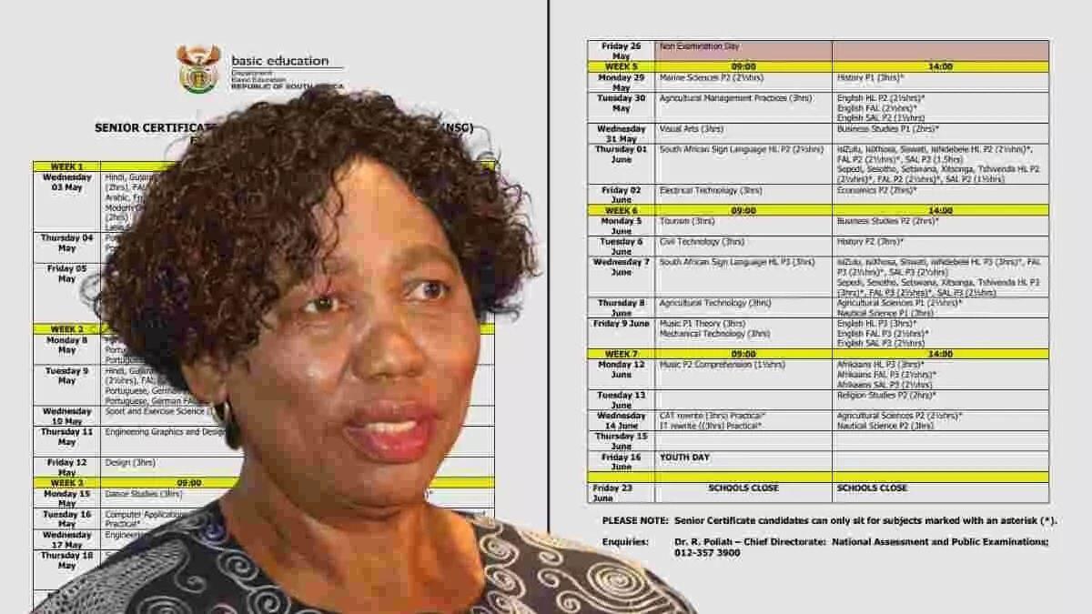 2023 NSC exam timetable