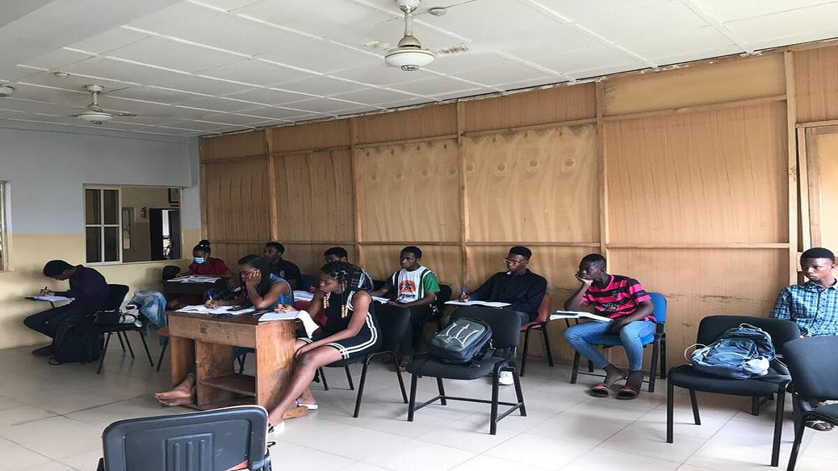 Group of learners in a classroom