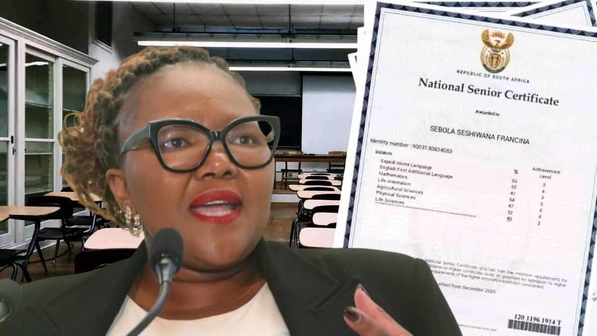 Minister talking about Matric exams 