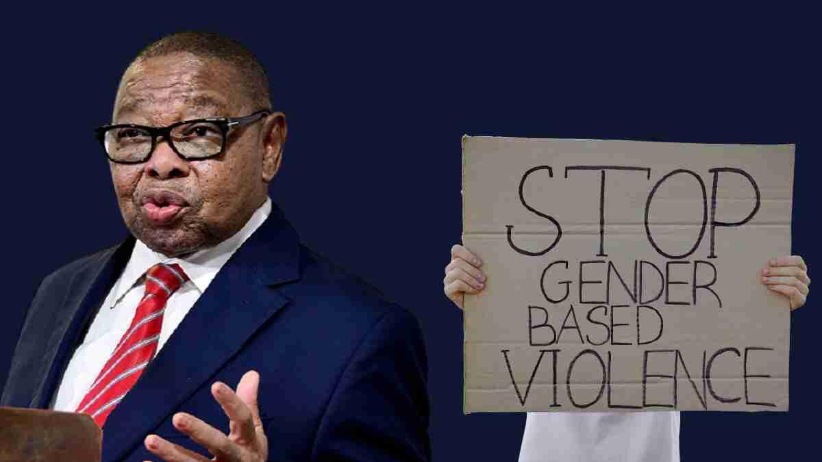 Minister talking about gender based violence 
