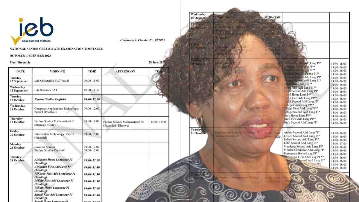 IEB matric exams 