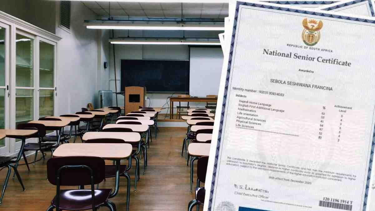 Matric exam venue and certificate
