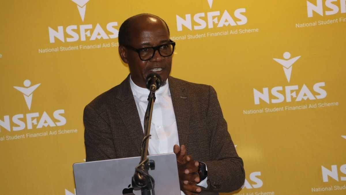 NSFAS administrator talking about financial reports 
