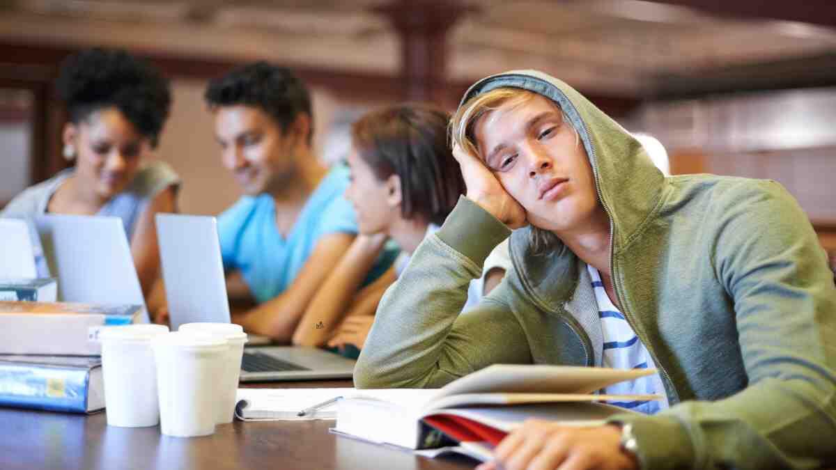 tired student 