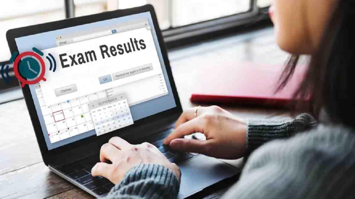 person looking at exam results
