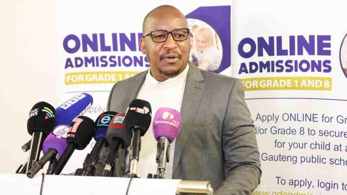 gauteng education mec announcing gde admissions 2025