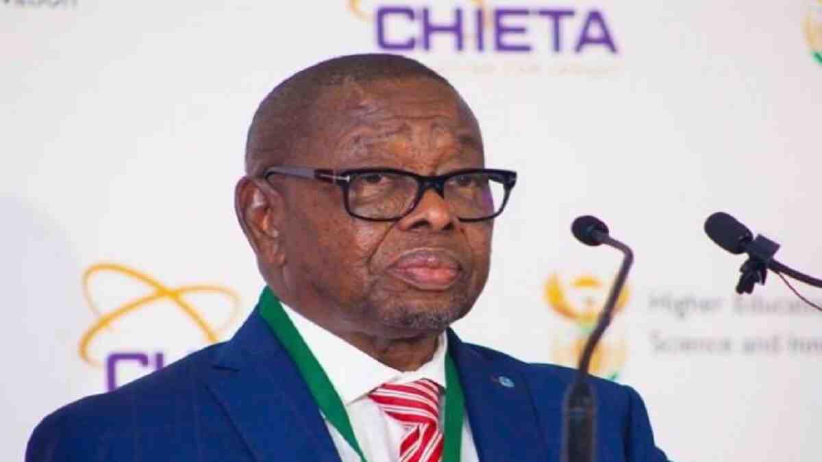higher education minister blade nzimande speaking on student loans
