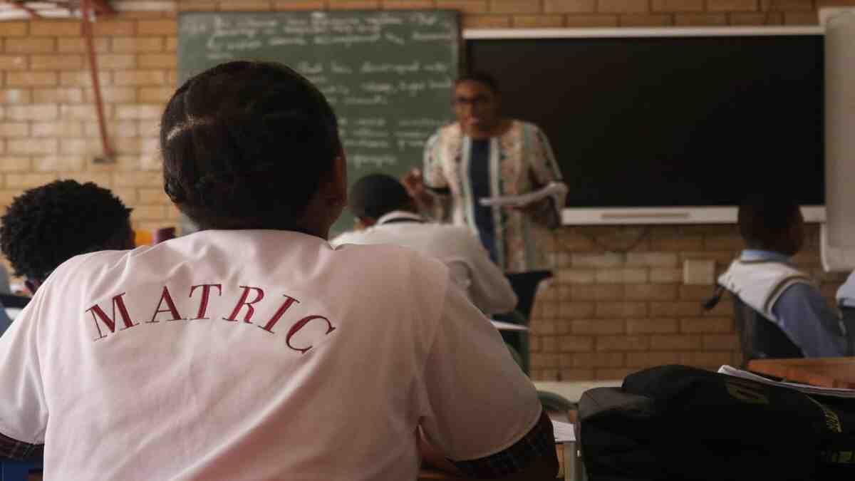 matric learners in class