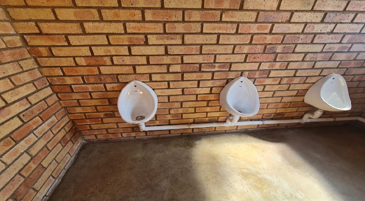 newly built toilets at school