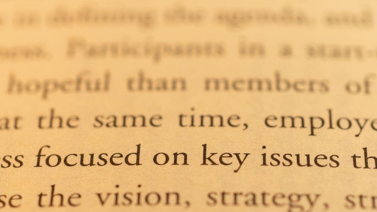words on a page