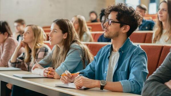 College students sitting in a lecture