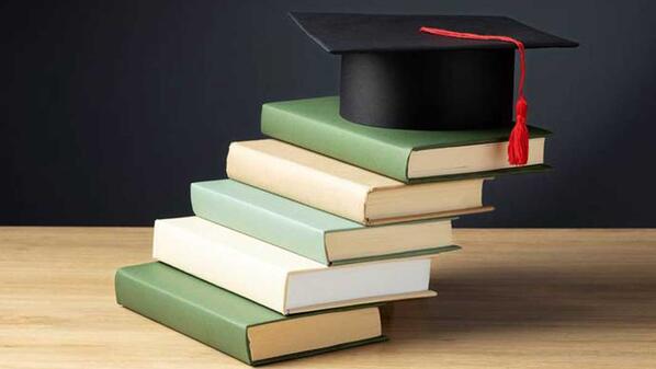 Books and mortar board
