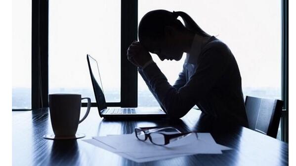 Stress In The Workplace Crying Over Computer