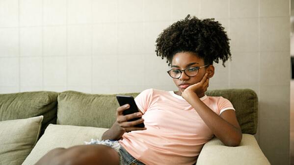 Youth bored at home.