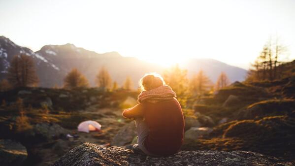 Relaxing outside to reduce stress and anxiety