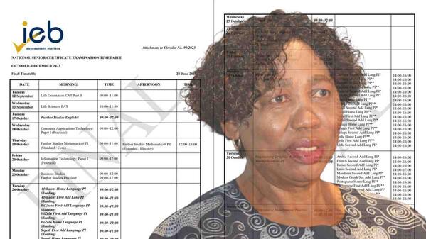 IEB Matric exam timetable 