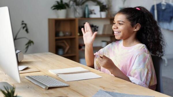 Learner studying from home 