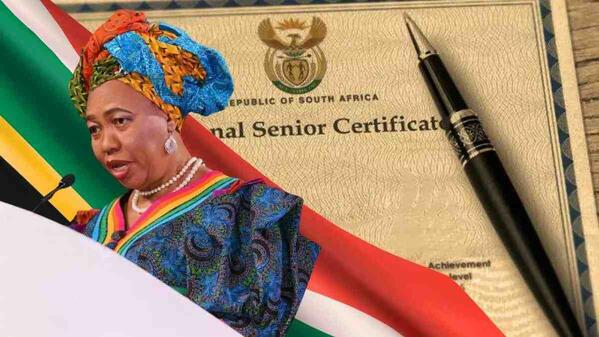 dbe minister angie motshekga and matric certificate