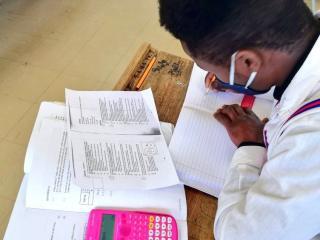 Student writing exams