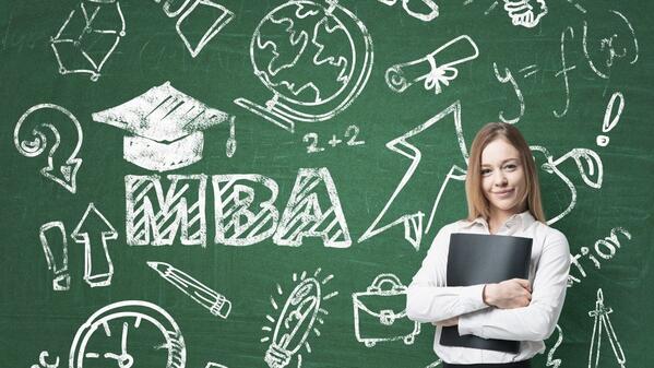 MBA written in chalk on a black board