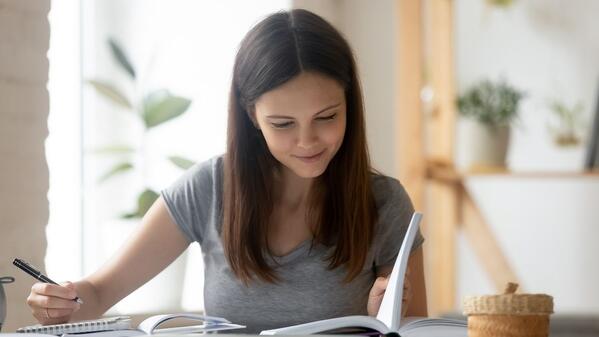 lady studying business studies