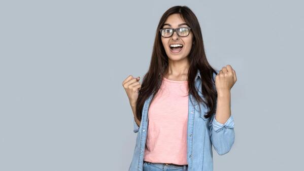 joyful student